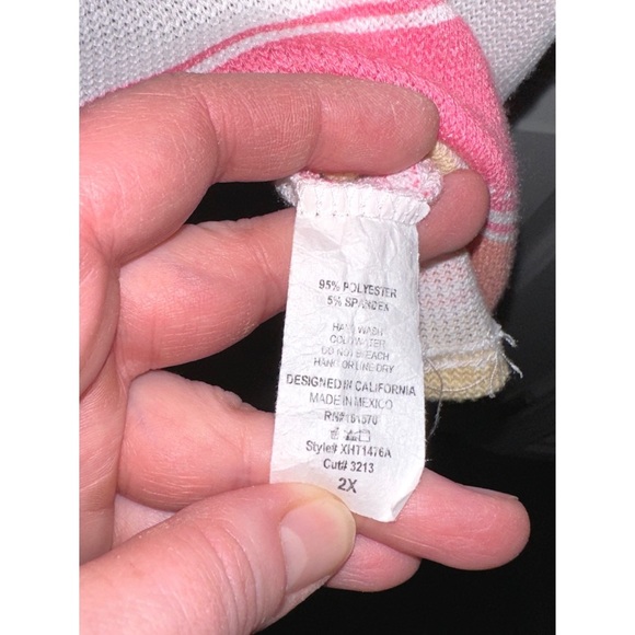 Haptics colorful striped short sleeve top - Picture 5 of 6